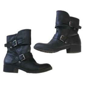 Black Moto Boots size 7